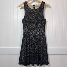 Everly Dress Black Lace Whimsigoth Romance Regency Fit Flare Cocktail Party S
