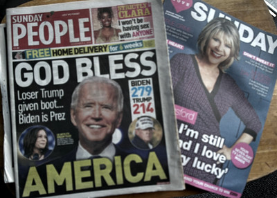 Sunday People Newspaper - November 8 2020 Joe Biden Wins - God bless America
