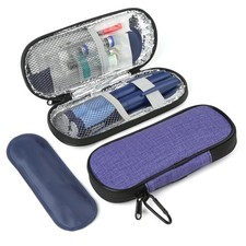 Insulin Cooler Travel Case GERMUN 2 Ice Packs TSA Approved Diabetic Pens Purple