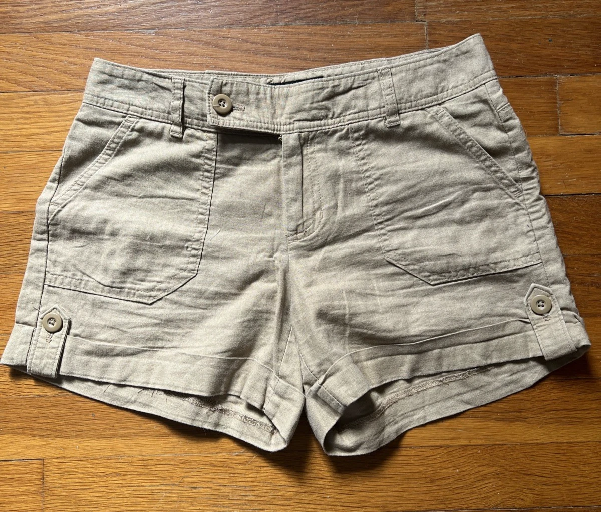 Banana Republic Factory Women’s Chino Beige Linen Cotton Shorts Cuffed Hem Sz 2
Opens in a new windo
