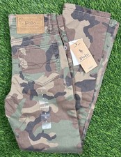 NEW Polo Ralph Lauren Kids Pants Jeans Size 7 The Sullivan Slim Camo Green NWT