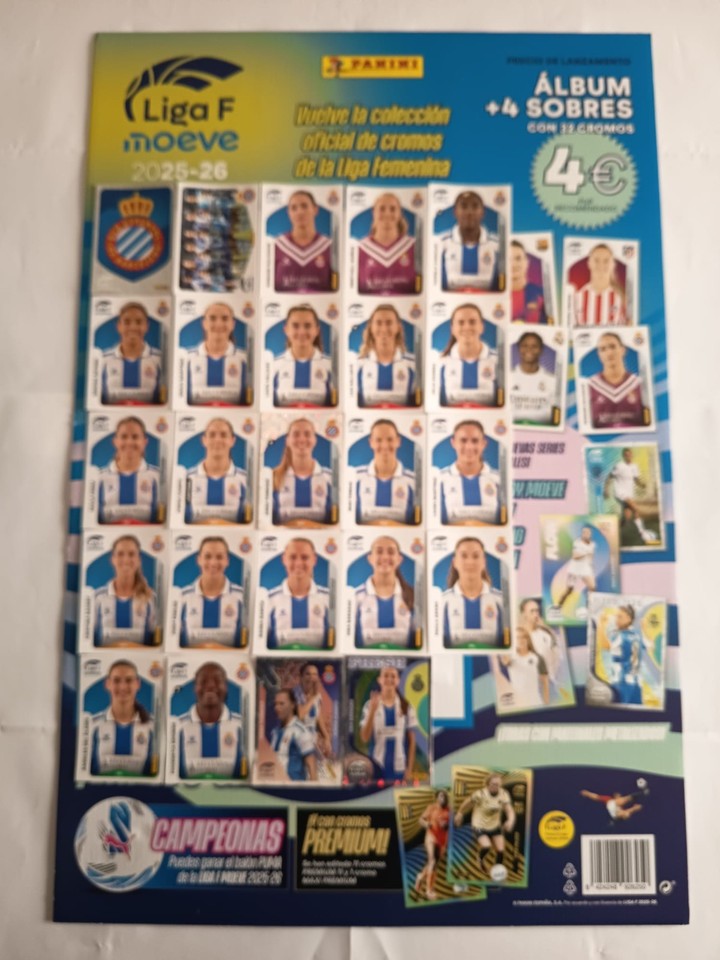 PANINI STICKER LIGA F MOEVE 2025-26 24 STICKERS RCD ESPANYOL DE BARCELONA
