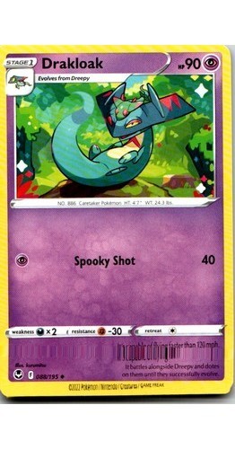 Drakloak 88/195 Psychic Pokemon TCG Card Dragapult Evolution