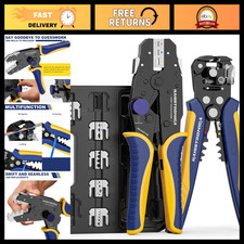 8PCS Quick Change Crimping Tool Kit with 6 Dies  Wire Stripper - DIY Electrical