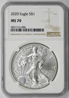 New Listing2020 American Silver Eagle $1 MS 70 NGC