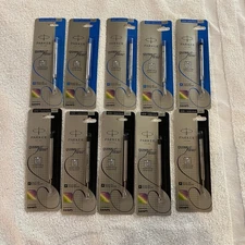 (-8-) Parker "Qnink Flow" Medium Blue and Black ink Cartridges