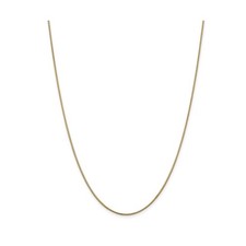 Solid 14k Yellow Gold 1.1mm Round Snake Chain Necklace - with Secure Lobster ...