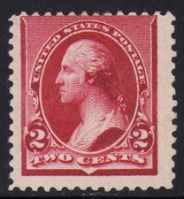 1890 US SC 219D 2c Lake, George Washington - MH Mint Fine - Deep Rich Color