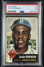 JACKIE ROBINSON PSA 1.5 1953 TOPPS BASEBALL #1 DODGERS 953
