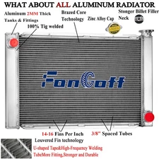 Universal 3 Row Aluminum Radiator for Heavy Duty Chevrolet GM Chevy 29" x 19",