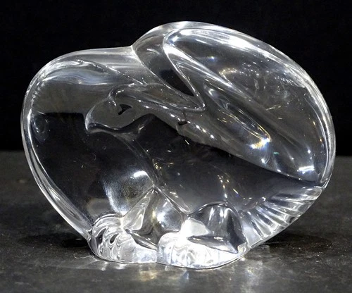 Vintage STEUBEN Art Glass AMERICAN EAGLE #8496 Hand Cooler MCM PAPERWEIGHT