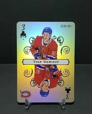 2025-26 O-PEE-CHEE PLAYING CARD IVAN DEMIDOV 3 OF CLUBS MONTREAL CANADIENS RC