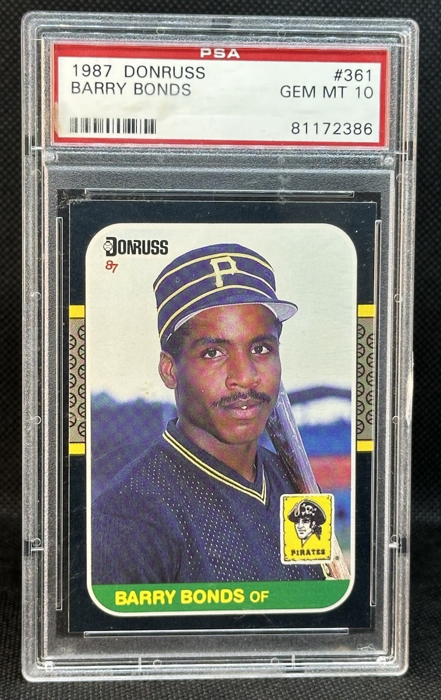 1987 Donruss Baseball Barry Bonds Rookie PSA 10