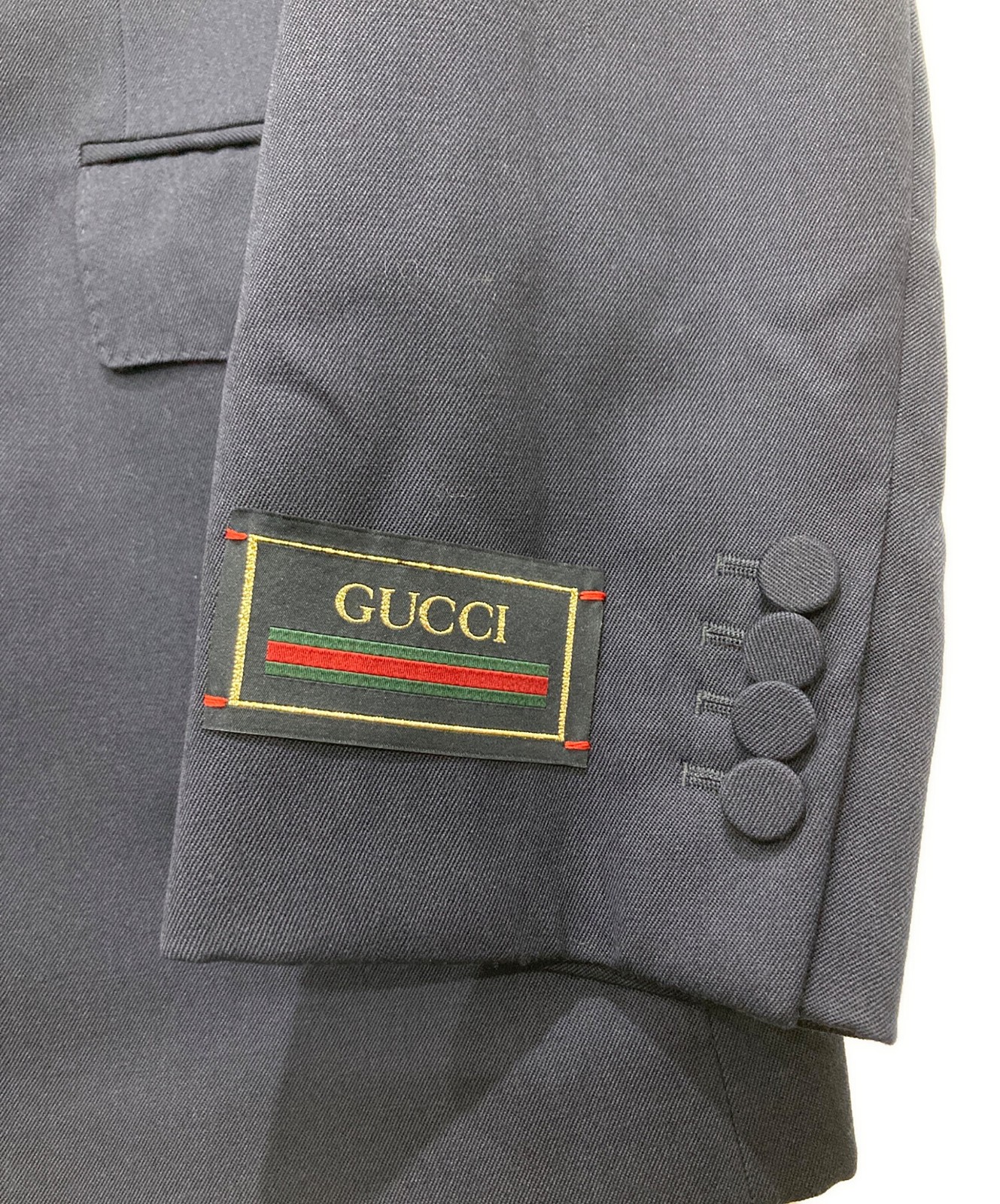 GUCCI Wool Tailored Jacket L Size Navy 736770 Double-Breasted From Japan thumbnail 22