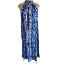 NWT 1.State Boho Victorian Wallpaper Print Floral Maxi Dress Halter Cottage XS