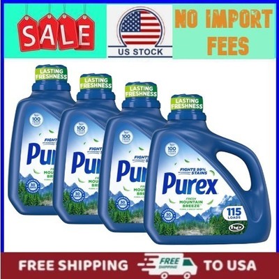 Combo 4 Purex Fresh Mountain Breeze Detergent 150 fl oz 115 Loads