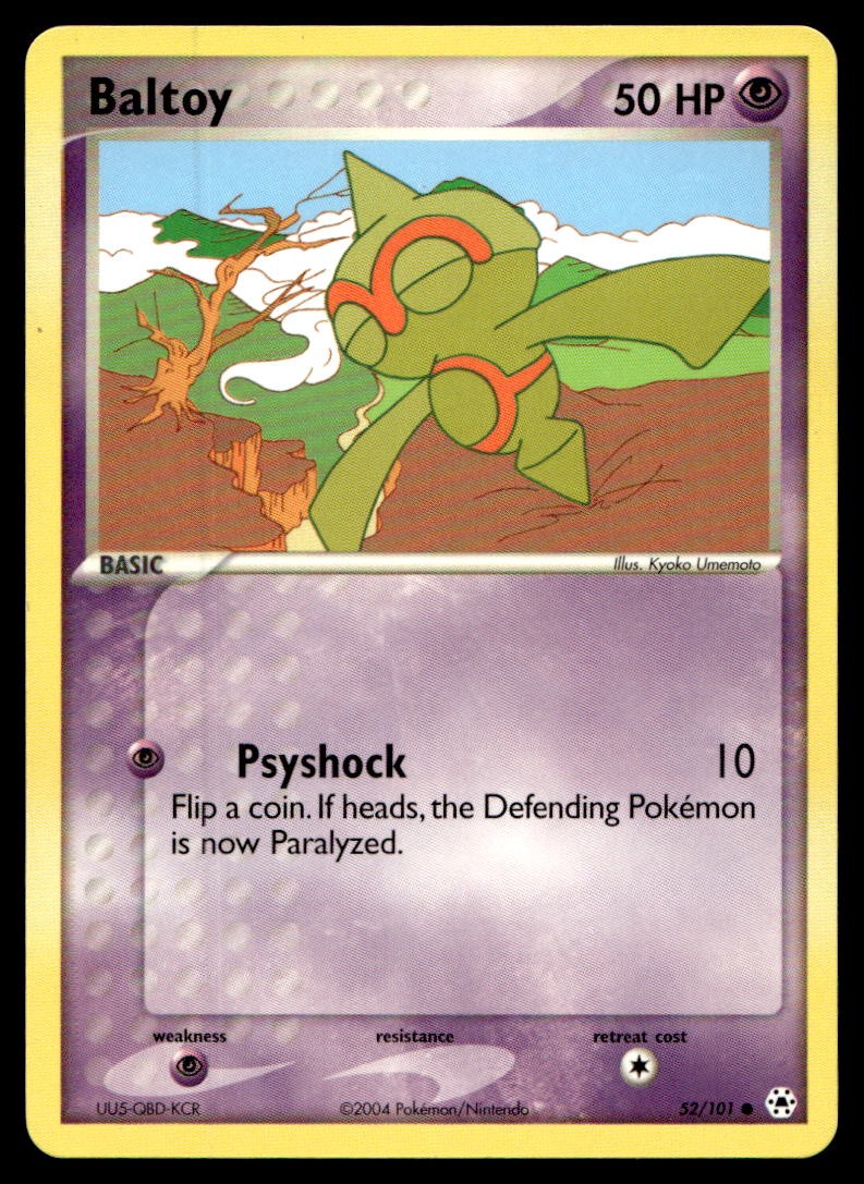 EX-NM Hidden Legends Baltoy Common 52/101 2004 Pokemon TCG
