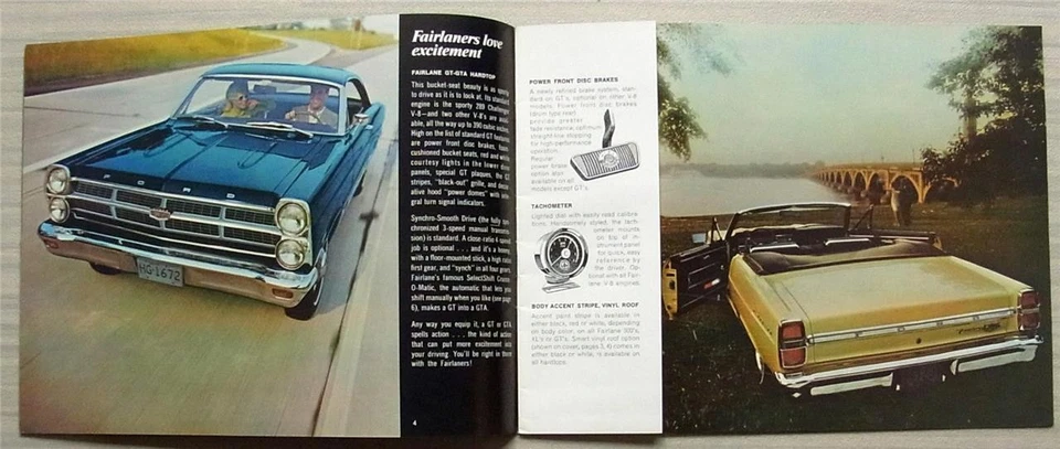 FORD FAIRLINE USA Car Sales Brochure For 1967 #FDC 6702   GT-GTA 500/XL 500 - Image 3 of 4