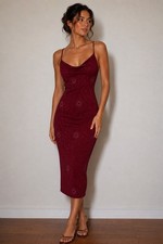 Vtg 90s Red Sparkle Dress Fairygoth Whimsigoth Prom Asymmetric Hem USA