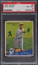 1934 Goudey #6 Dizzy Dean HOF PSA 8 NM-MT 04026194 