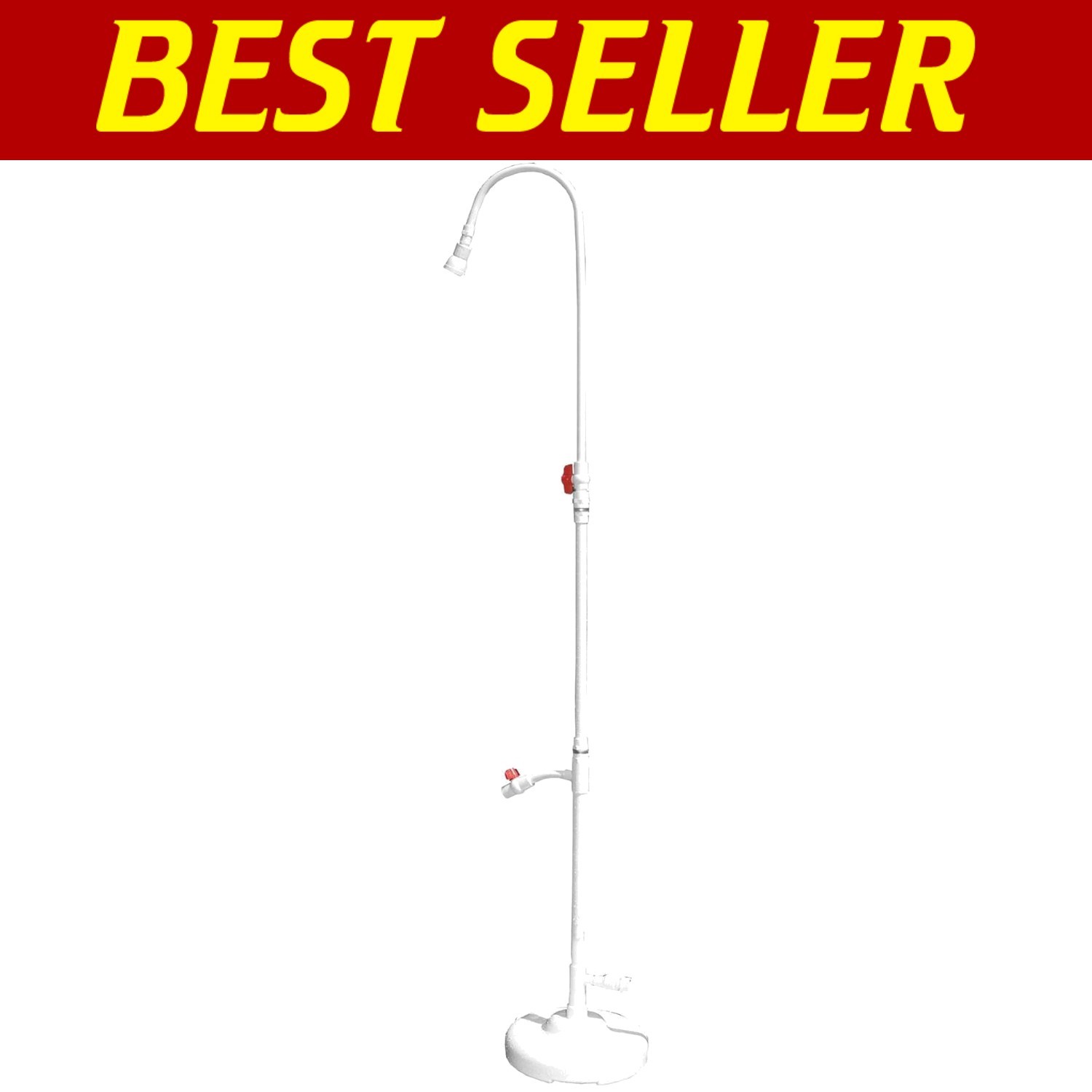 Hidrotools Ducha ajustable junto a la piscina de 7 pies con lavado de pies - Diseño ecológico