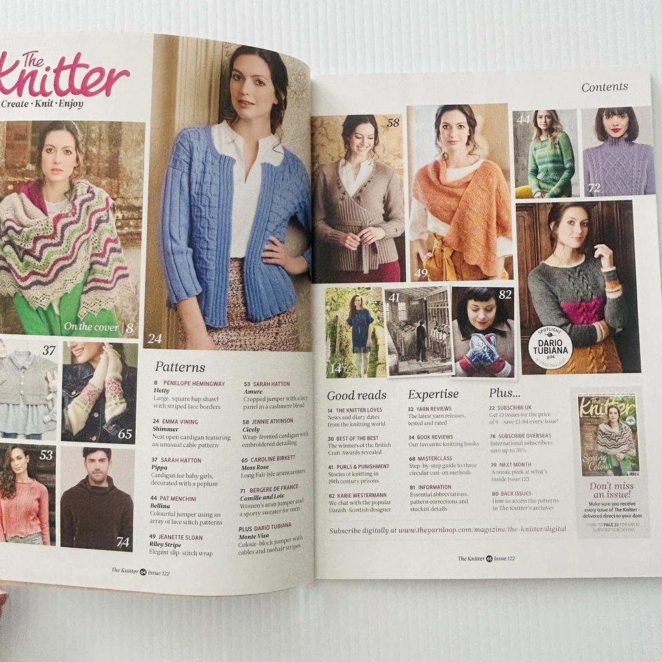 The Knitter Magazine Knitting Patterns Issue 122 Spring Dario Tubiana Pullout - Image 4 of 4