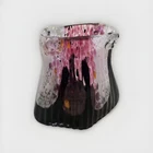 Vintage MCM Italian 9.5in Hand Blown Art Glass Murano Sommerso Handbag