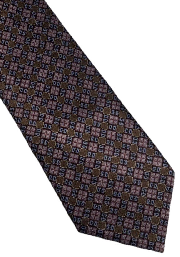 Stefano Ricci Pure Silk Purple Tie Geometric Pattern Made in Italy image 8