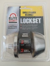 Elite Security Single Cylinder Deadbolt ☆Satin Nickel☆ Standard Doors