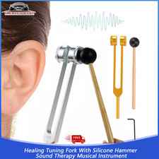 Healing Tuning Fork with Silicone Hammer Sound Therapy Musical Instrument