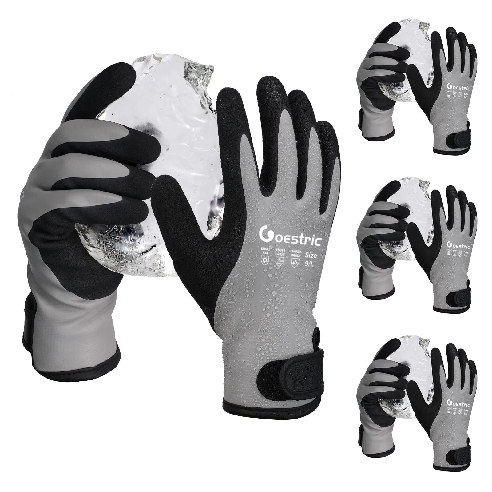 Waterproof Winter Gloves for Men & Women, Insulated Work Gloves with Grip for...