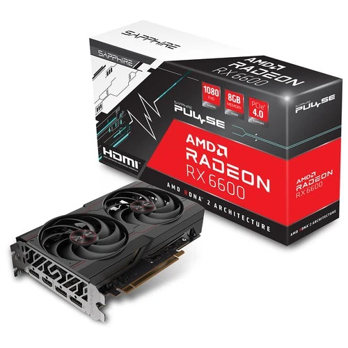 AMD SAPPHIRE PULSE Radeon RX 6600 8Go GDDR6 Carte graphique