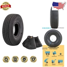 4.10/3.50-4 Pneumatic Tire Inner Tube 300lb Load Capacity Universal Fit
