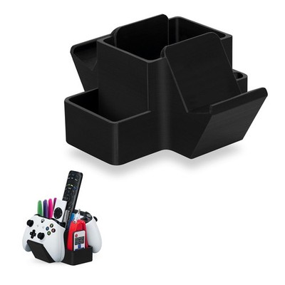 Dual Game Controller, TV Remote Control & Stationary Storage Desktop Organize...