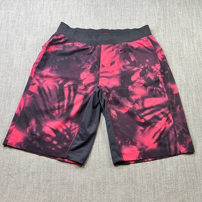 Lululemon Assert Shorts Mens L Pink Geometric Pockets Performance Stretch Gym