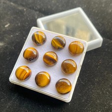 AAA Natural Tiger Eye Cabochon Round Shape Loose Gemstone