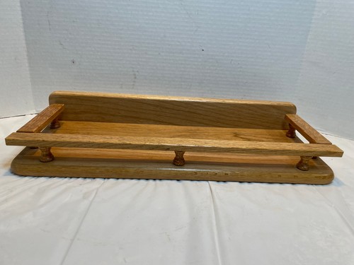 Vintage Wood Table Desk Organizer Book Rack Shelf Country Ship 18 x 14 x 2
