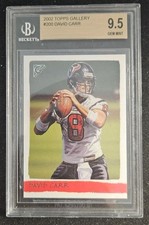 2002 Topps Gallery - David Carr #200 White Wristbands (RC) BGS 9.5