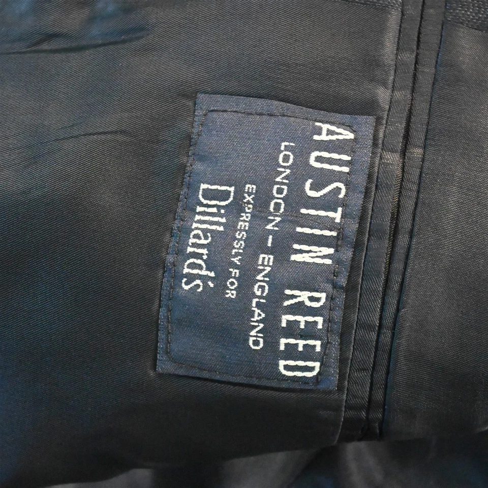 Austin Reed 46R 42x29 Azul Marino 100% Lana Hecho en EE. UU. Para Hombres Chaqueta Pantalones Traje Foto 4 de 4