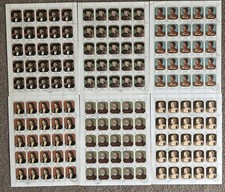 1972 AJMAN STATE PAINTINGS "PORTRAITS" FULL SET DECIMAL STAMPS SHEETS 25 CTO #8