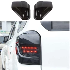 Smoked Black Tail Light Lamp Guard Cover Trim Bezels for 4Runner 14+ Accessories