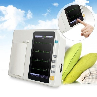 Digital 6 Channel 12 Leads Electrocardiograph ECG EKG Machine 7'' Touch US/CE