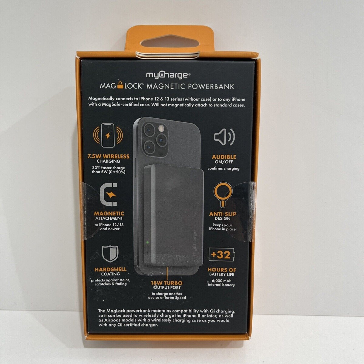 myCharge Maglock Magnetic Powerbank 6000mAh for iPhone 12/13/14 w