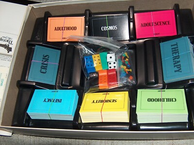 1986 Therapy The Game Pressman - you pick parts you want - cards couches pegs