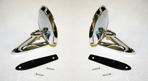NEW 1964 - 1966 Fairlane Galaxie Falcon Fairlane Chrome Metal Outside Mirrors