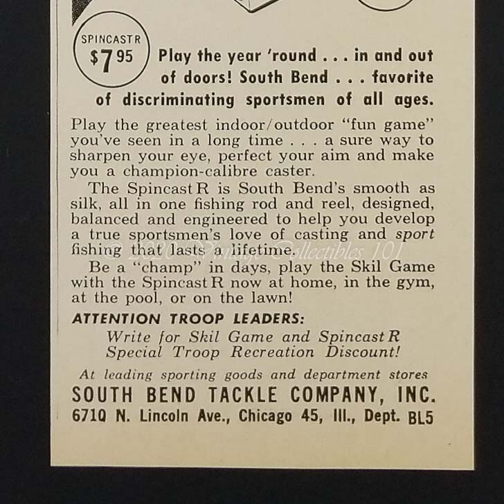 South Bend Vintage Spincast Skill Game In Box