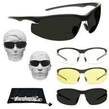Z87 Safety Bifocal ANSI Sport Sunglasses Adjustable Nose Piece Cycling Outdoor