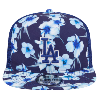 Los Angeles Dodgers New Era Adventure Pattern Golfer Trucker