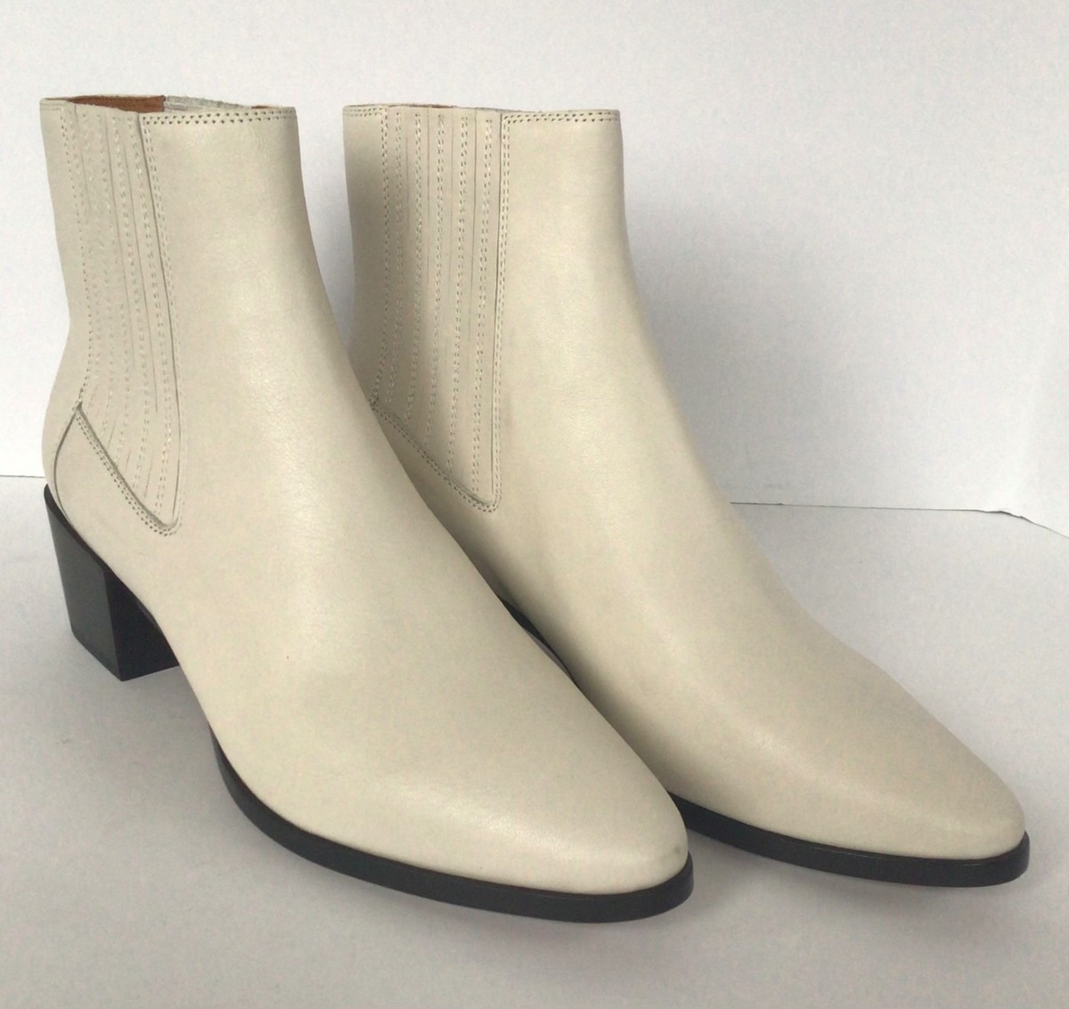 NEW RAG & BONE Rover Chelsea Ankle Boots, Antique White 