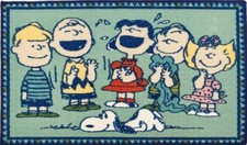 Kitchen Accent Rug 17"x28" PEANUTS CHARACTERS, FRIENDS GATHER TOGETHER  3, NR